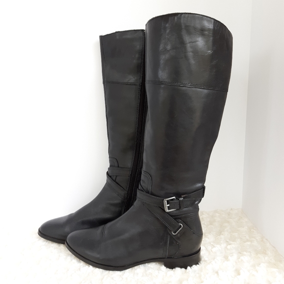 Clark's black leather buckle harness riding boots. - Picture 3 of 12